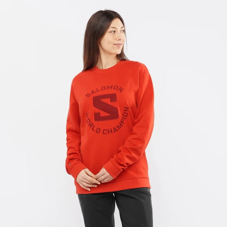 Sudaderas Salomon Outlife Logo Summer Mujer Naranjas | MX IDOT170